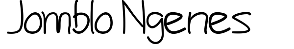 Jomblo Ngenes font preview